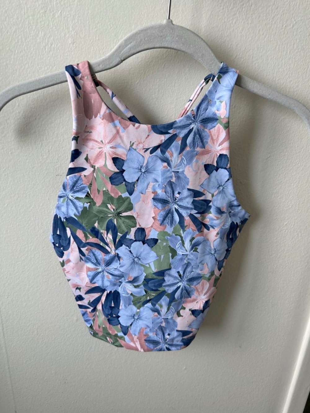 Beyond Yoga Floral Crop Tank with Bra